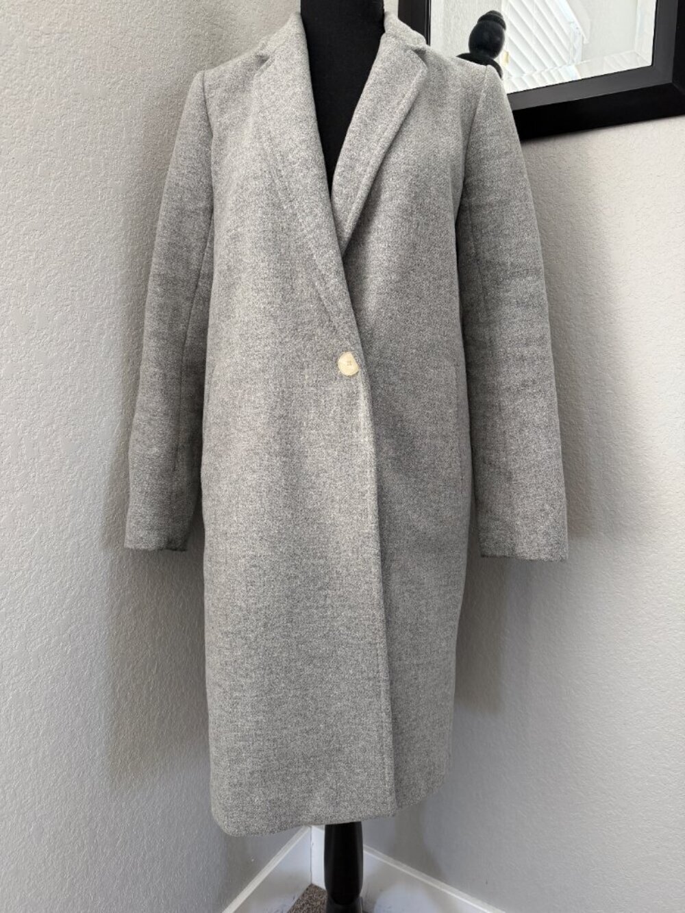 BABATON for Aritzia Wool Single Button Coat Gray XS - Picture 3 of 15